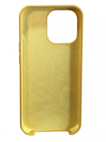 Накладка задняя для iPhone 13 Pro Max, Silicon Case, силикон, матовая, под оригинал, №70, бежевый