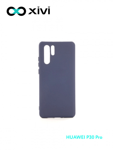 Накладка задняя Xivi для HUAWEI P30 Pro, Silicon Case, силикон, матовая, №2, цвет индиго, тёмный 1