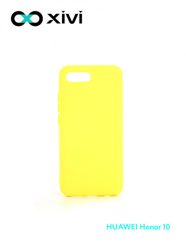 Накладка задняя Xivi для HUAWEI Honor 10, Silicon Case, силикон, матовая, №41, цвет жёлтый 1