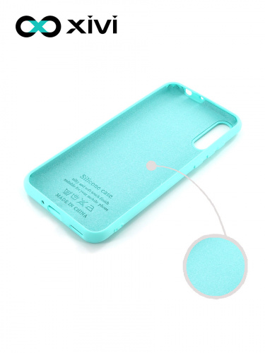 Накладка задняя Xivi для HUAWEI Y8P 2020 P SMART S, Silicon Case, силикон, матовая, №8, цвет голубой 2
