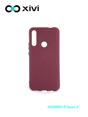 Накладка задняя Xivi для HUAWEI Y9 PRIME P SMART Z, Silicon Case, силикон, матовая, №73, цвет винный 1