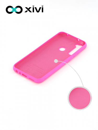 Накладка задняя Xivi для XIAOMI Redmi Note 8T, Silicon Case, силикон, матовая, №33, цвет розовый 2