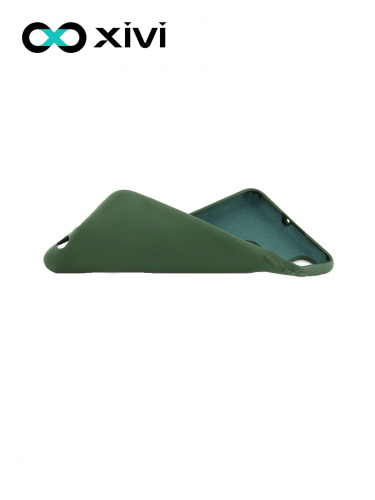Накладка задняя Xivi для HUAWEI P30 Lite Nova 4E, Silicon Case, силикон, матовая, №59, цвет темно-зеленый 6
