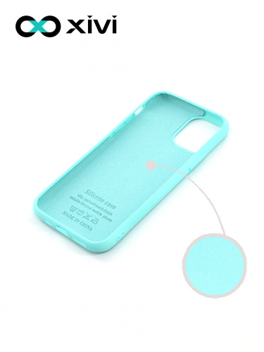 Накладка задняя Xivi для APPLE iPhone 11 Pro, Silicon Case, силикон, матовая, №8, цвет голубой 2