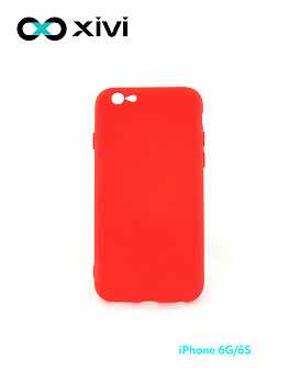 Накладка задняя Xivi для APPLE iPhone 6/6S (4.7), Silicon Case, силикон, матовая, №4, цвет: морковный