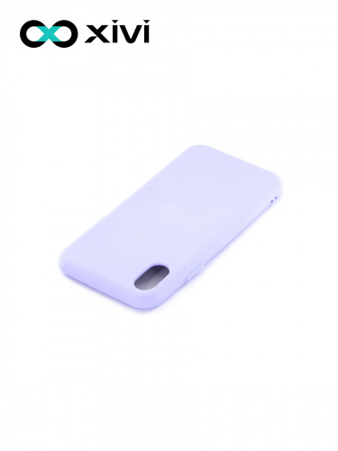 Накладка задняя Xivi для APPLE iPhone X XS, Silicon Case, силикон, матовая, №11, цвет лавандовый 4