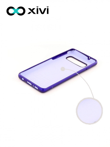 Накладка задняя Xivi для SAMSUNG  Galaxy S10, Silicon Case, силикон, матовая, №17, цвет фиолетовый 2