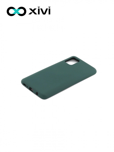 Накладка задняя Xivi для SAMSUNG Galaxy A51 5G, Silicon Case, силикон, матовая, №46, цвет изумрудный 3