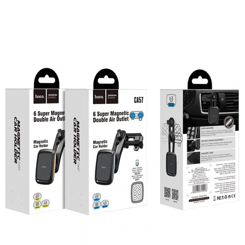hoco-ca57-leader-double-air-outlet-magnetic-car-holder-package