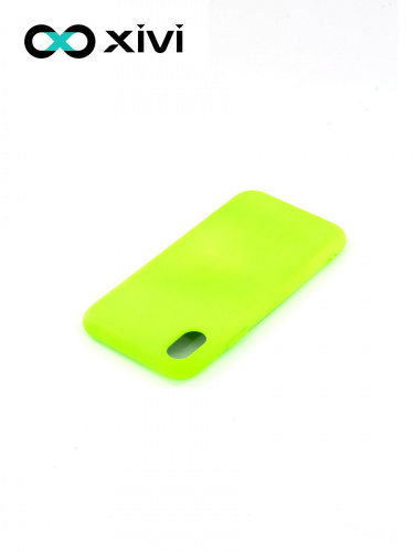 Накладка задняя Xivi для APPLE iPhone XR, Silicon Case, силикон, матовая, №61, цвет салатовый 4