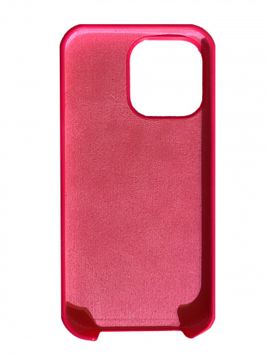 Накладка задняя для iPhone 12 Pro Max, Silicon Case, силикон, матовая, под оригинал, №38, ярко-малиновый
