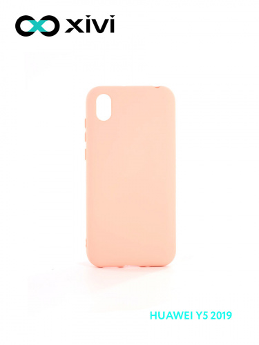 Накладка задняя Xivi для HUAWEI Y5 (2019) 8S, Silicon Case, силикон, матовая, №30, цвет розовый 1
