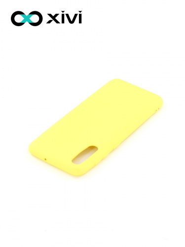 Накладка задняя Xivi для SAMSUNG Galaxy A50 A30S A50S, Silicon Case, силикон, матовая, №41, цвет жёлтый 4