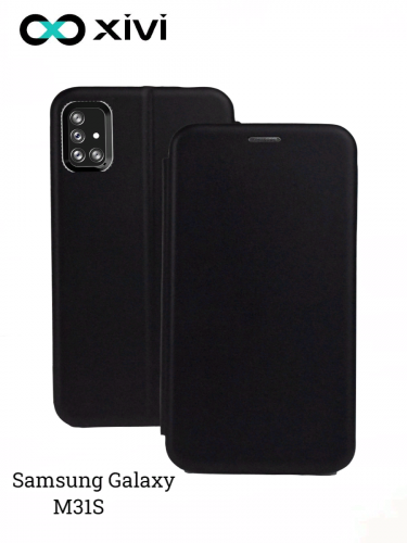 Чехол-книжка Xivi для SAMSUNG Galaxy M31S, Fashion Case, на магните, экокожа, цвет чёрный 1