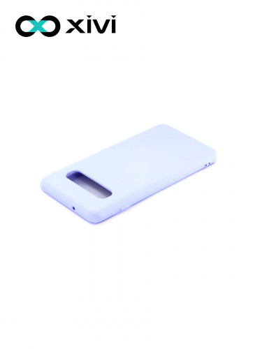 Накладка задняя Xivi для SAMSUNG  Galaxy S10, Silicon Case, силикон, матовая, №11, цвет лавандовый 4