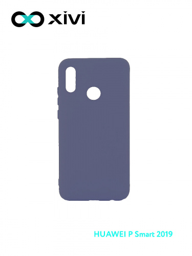 Накладка задняя Xivi для HUAWEI P Smart (2019), Silicon Case, силикон, матовая, №2, цвет индиго, тёмный 1