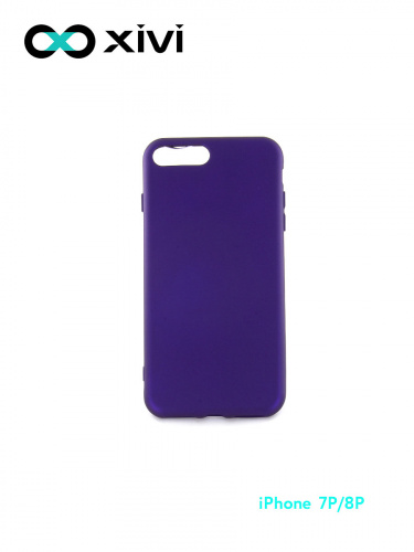 Накладка задняя Xivi для APPLE iPhone 7 8 Plus, Silicon Case, силикон, матовая, №17, цвет фиолетовый 10