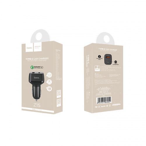 z15-kuso-qc3.0-type-c-usb-car-charger-package