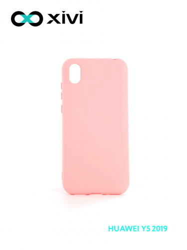 Накладка задняя Xivi для HUAWEI Y5 (2019) 8S, Silicon Case, силикон, матовая, №19, цвет розовый 1