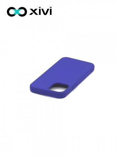 Накладка задняя Xivi для APPLE iPhone 12 5.4, Silicon Case, силикон, матовая, №47, цвет синий 3