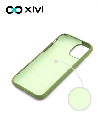 Накладка задняя Xivi для APPLE iPhone 11 Pro, Silicon Case, силикон, матовая, №57, цвет зелёный 2