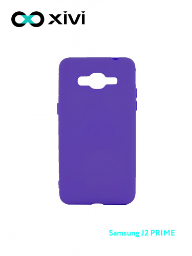 Накладка задняя Xivi для SAMSUNG Galaxy J2 PRIME G530, Silicon Case, силикон, матовая, №17, цвет фиолетовый 1