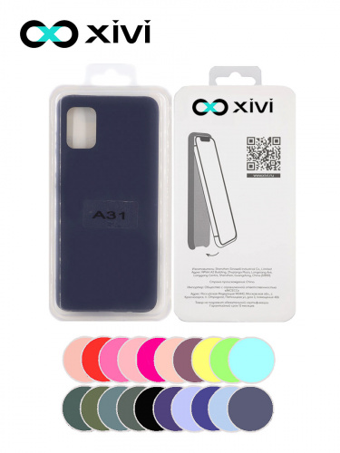 Накладка задняя Xivi для SAMSUNG Galaxy A31, Silicon Case, силикон, матовая, №2, цвет индиго, тёмный 5
