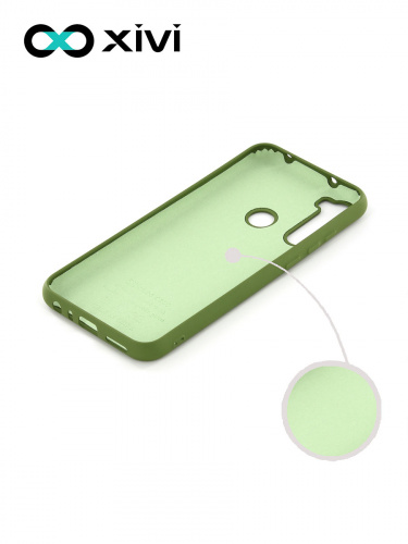 Накладка задняя Xivi для XIAOMI Redmi Note 8T, Silicon Case, силикон, матовая, №57, цвет зелёный 2