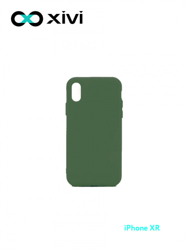 Накладка задняя Xivi для APPLE iPhone XR, Silicon Case, силикон, матовая, №59, цвет темно-зеленый 1