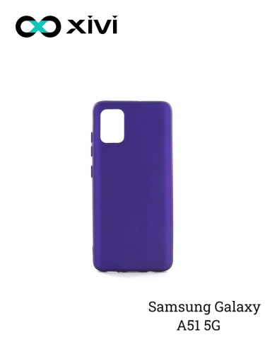 Накладка задняя Xivi для SAMSUNG Galaxy A51 5G, Silicon Case, силикон, матовая, №17, цвет фиолетовый 1