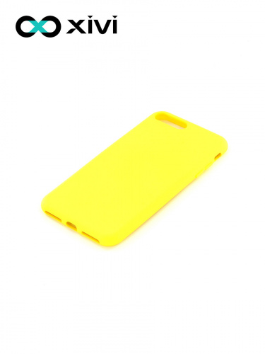 Накладка задняя Xivi для APPLE iPhone 7 8 Plus, Silicon Case, силикон, матовая, №41, цвет жёлтый 3