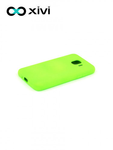 Накладка задняя Xivi для SAMSUNG Galaxy J2 2018 J250G, Silicon Case, силикон, матовая, №61, цвет салатовый 3