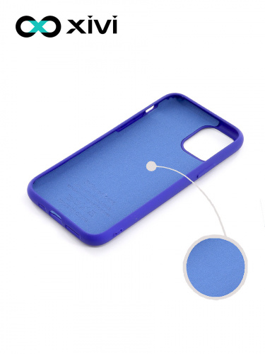 Накладка задняя Xivi для APPLE iPhone 11 Pro, Silicon Case, силикон, матовая, №47, цвет синий 2