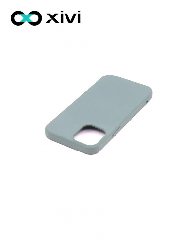 Накладка задняя Xivi для APPLE iPhone 12 5.4, Silicon Case, силикон, матовая, №56, цвет зелёный 4