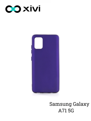 Накладка задняя Xivi для SAMSUNG Galaxy A71 5G, Silicon Case, силикон, матовая, №17, цвет фиолетовый 1