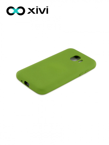 Накладка задняя Xivi для SAMSUNG Galaxy J2 2018 J250G, Silicon Case, силикон, матовая, №57, цвет зелёный 3