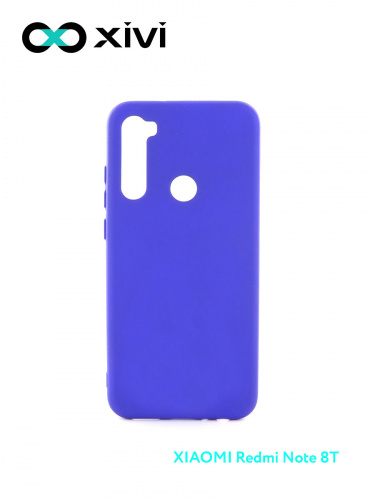 Накладка задняя Xivi для XIAOMI Redmi Note 8T, Silicon Case, силикон, матовая, №47, цвет синий 1
