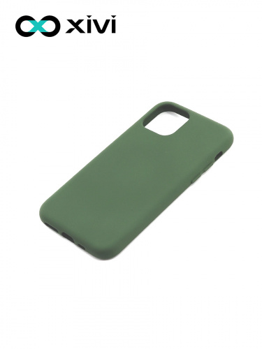 Накладка задняя Xivi для APPLE iPhone 11 Pro, Silicon Case, силикон, матовая, №59, цвет темно-зеленый 3