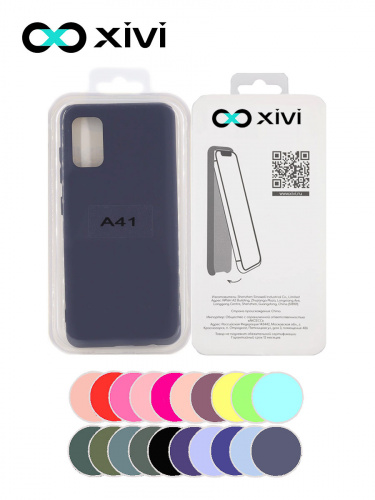 Накладка задняя Xivi для SAMSUNG Galaxy A41, Silicon Case, силикон, матовая, №2, цвет индиго, тёмный 5