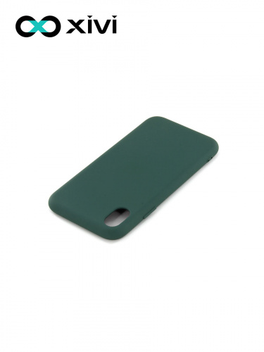 Накладка задняя Xivi для APPLE iPhone XR, Silicon Case, силикон, матовая, №46, цвет изумрудный 4