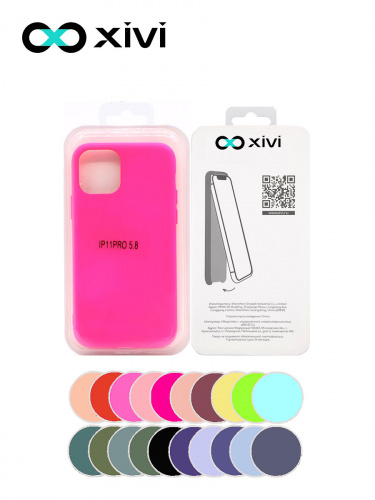 Накладка задняя Xivi для APPLE iPhone 11 Pro, Silicon Case, силикон, матовая, №64, цвет фуксия 5