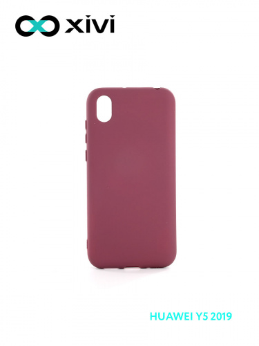 Накладка задняя Xivi для HUAWEI Y5 (2019) 8S, Silicon Case, силикон, матовая, №73, цвет винный 1