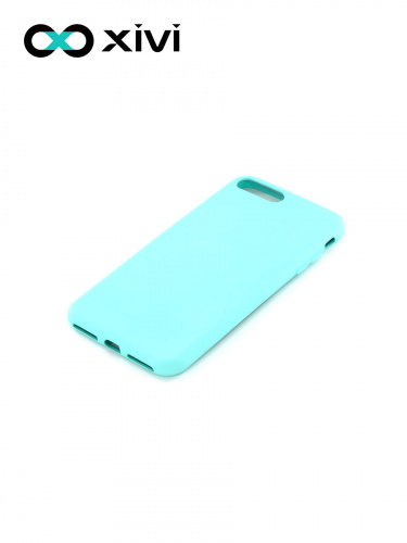 Накладка задняя Xivi для APPLE iPhone 7 8 Plus, Silicon Case, силикон, матовая, №8, цвет голубой 3