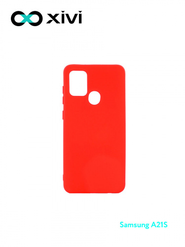 Накладка задняя Xivi для SAMSUNG Galaxy A21S, Silicon Case, силикон, матовая, №4, цвет морковный 1