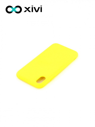 Накладка задняя Xivi для APPLE iPhone XR, Silicon Case, силикон, матовая, №41, цвет жёлтый 4