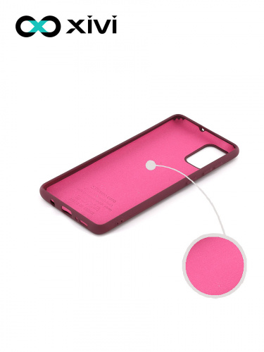 Накладка задняя Xivi для SAMSUNG Galaxy A31, Silicon Case, силикон, матовая, №73, цвет винный 2
