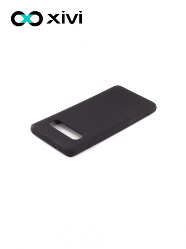 Накладка задняя Xivi для SAMSUNG  Galaxy S10, Silicon Case, силикон, матовая, №1, цвет чёрный 4