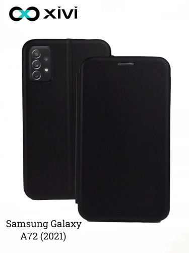 Чехол-книжка Xivi для SAMSUNG  Galaxy A72 (2021), Fashion Case, на магните, экокожа, цвет чёрный 1