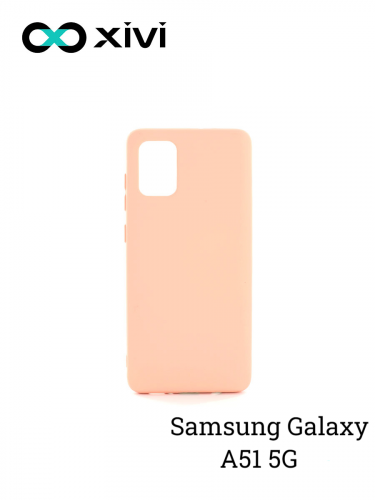 Накладка задняя Xivi для SAMSUNG Galaxy A51 5G, Silicon Case, силикон, матовая, №39, цвет бежевый 1