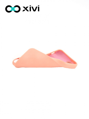 Накладка задняя Xivi для APPLE iPhone 5 5S SE, Silicon Case, силикон, матовая, №19, цвет розовый 6